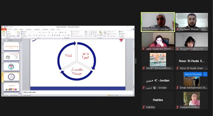 Participation du CAH à la deuxième phase de la formation du projet Safir – Jordanie – Mardi 8 mars 2022